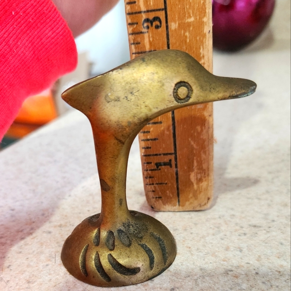 Small Brozne Dolphin Figure